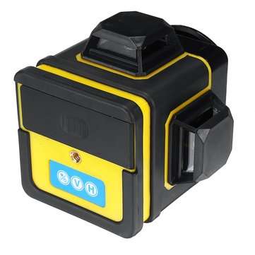 3D 12 Lines Green Laser Level Remote Self-Leveling 360 Measuring + 2 Batteries