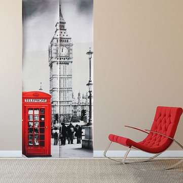 3D Art Door Wall Fridge Sticker Big Ben Decal Self Adhesive Mural Scenery Home Decor