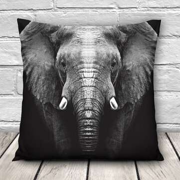 3D Animal Patterns Throw Pillow Case Sofa Office Car Cushion Cover Home Decor (PATTERN: ELEPHANT)