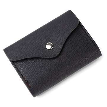 Card Holder RFID Blocking Business Bank Credit Card ID Holder Portable Leather Co... (COLOR.: BLACK)