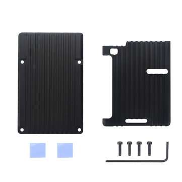Catda Double Fan Heatsink Case Raspberry Pi 4 Aluminum Alloy Metal Shell Coo... (TYPE: WITHOUTFAN)