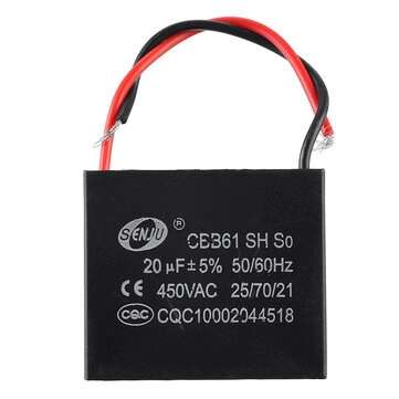 CBB61 20UF Starting Capacitance 450V AC Fan Capacitor CBB Motor Run Capacitor