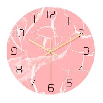 CC015 Creative Marble Pattern Wall Clock Mute Wall Clock Quartz Wall Clock For Home Office Decoratio