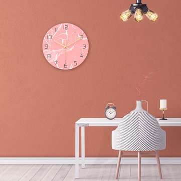 CC015 Creative Marble Pattern Wall Clock Mute Wall Clock Quartz Wall Clock For Home Office Decoratio