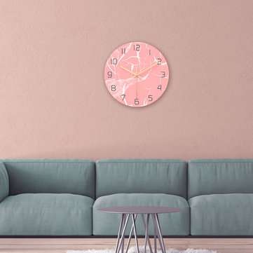 CC015 Creative Marble Pattern Wall Clock Mute Wall Clock Quartz Wall Clock For Home Office Decoratio