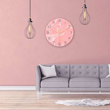 CC015 Creative Marble Pattern Wall Clock Mute Wall Clock Quartz Wall Clock For Home Office Decoratio
