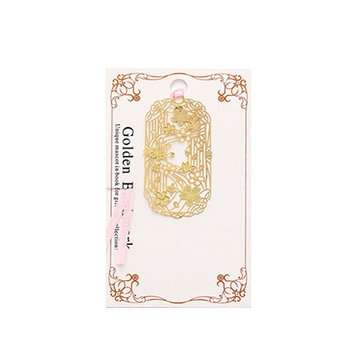 Chinese Style Cherry Blossom Series Metal Hollow Bookmark For Student 10 Pcs (TYPE2: TYPE1)