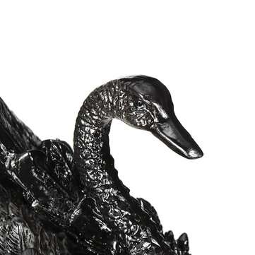 Chinese Tea Pet Color Change Resin Black Swan Tea Play Tray Ornaments Animal (SIZE: #2)
