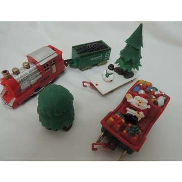 Christmas Musical Light Train Trees Box Set Carriage Kid Gift Toy Ornament Decor