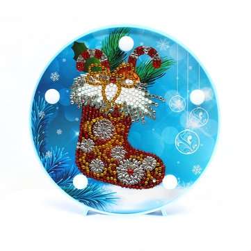 Christmas Tree LED Night Light DIY Diamond Home Bedroom Colorf... (TYPE: SEVENLIGHTCOLORSWITHREMOTE)
