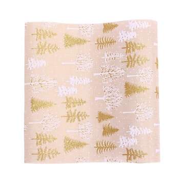 Christmas Tree Table Flag Tablecloths Polyester Fiber Table Decorations XMAS (COLOR1: BEIGE)