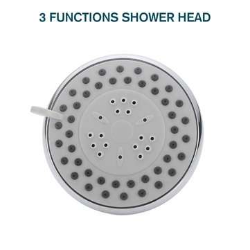 Chrome Faucet Single/3 Function Shower Head High Pressure Swivel Water Saving Showerhead (SIZE: #2)