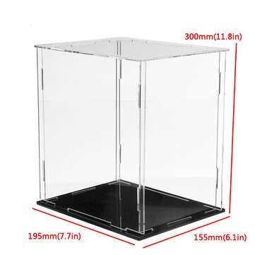Clear Acrylic Plastic Display Case Perspex Box Dustproof Transparent 4 Type (TYPE: A)