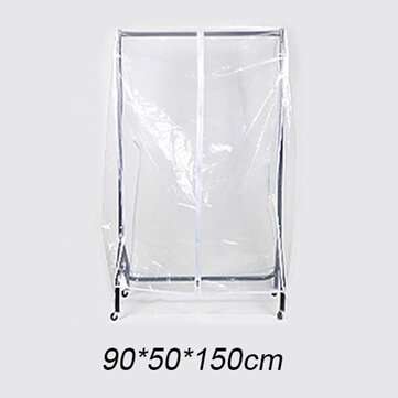 Clear Clothes Rail Cover Dustproof Garment Coat Hanger Protector Storage Net  (SIZE: #1)