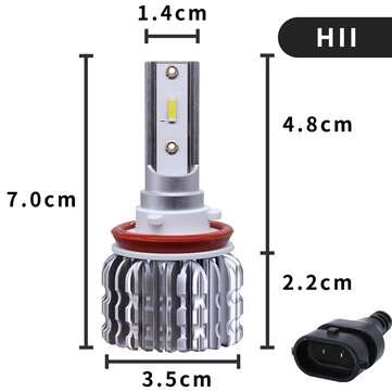 CNSUNNYLIGHT K1 CSP LED Car Headlights Fanless Bulbs H1 H4 H7 H8/H9/H11 9005 90... (TYPE: H8/H9/H11)