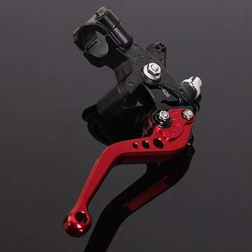 CNC Red Universal Motorcycle Brake Clutch Lever Master Cylinder (STYLE: LEFT)
