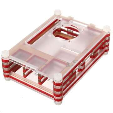 Colorful Acrylic Shell With A Fan Mouth For Raspberry Pi 2 Model B (COLOR.: RED)