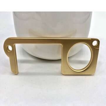 Contactless Portable EDC Door Opener Press Elevator Tool Anti-Bacterial Sanitary... (COLOR.: GOLDEN)