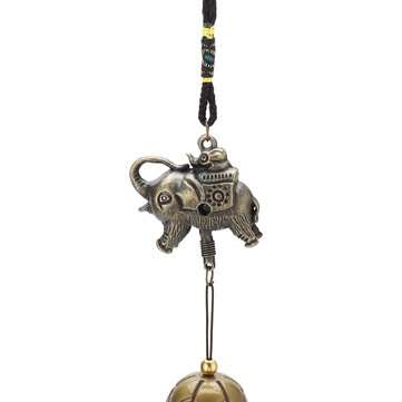 Copper Lucky Feng Shui Wind Chime Hanging Bell Jingle Doorative Pe... (PATTERN.: AUSPICIOUSELEPHANT)
