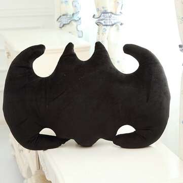 Cool And Creative Bat Shape Throw Pillow Sofa Bed Car Office Plush Cushion Home D... (COLOR.: BLACK)