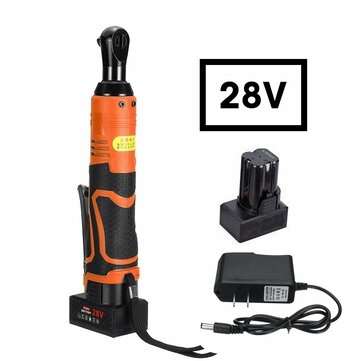 Cordless 3/8Inch Electric Ratchet Wrench Set Right Angle Wrench Power Ratchet Tool w/... (TYPE: K10)