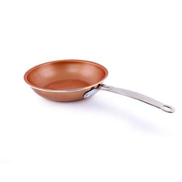 Copper Chef Round Fry Pan Non-stick Frying Pan Copper-colored Aluminum Pan Cookware (DIAMETER: 24CM)