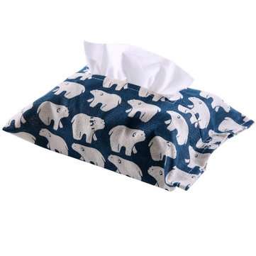 Cotton And Linen Paper Towel Set Cloth Tissue Box Bag (COLOR.: #02)