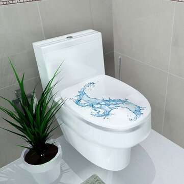 Creative 3D Toilet Seat Wall Sticker Art Wallpaper Removable Bathroom Decals Home Decor (STYLE: 4)