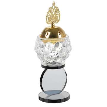 Crystal Incense Burner Plating Metal Polishing Incense Burner Traditional For Home Offi... (TYPE: B)