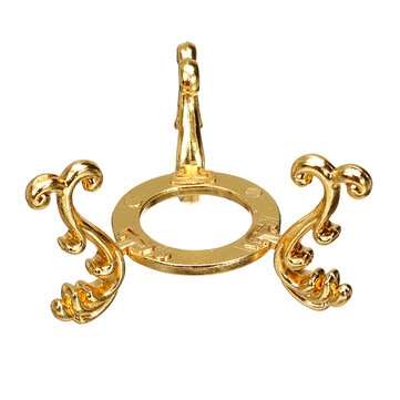 Crystal Ball Metal Base 3D Engraved Sphere Holder Home Decor DIY Display Stand Dec... (COLOR1: GOLD)