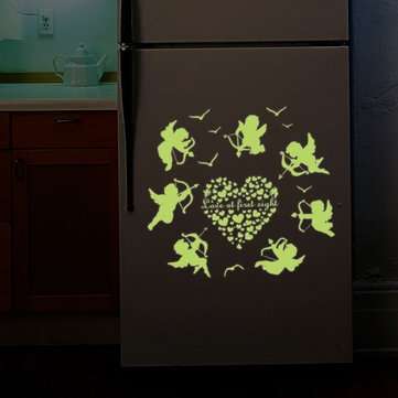 Cupid Wall Sticker Glow In The Dark Luminous Fluorescent Baby Wall Stickers Home Decor Decals