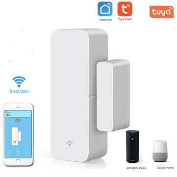 D06 Tuya Smart Life WiFi Wireless Remote Door and Window Sensor Alarm Molile Phone... (COLOR: WHITE)