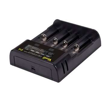 D4 Smart Battery Charger 4 Slot Intelligent Charging for Ni-MH A AA AAA Li-ion 18650 26650 20700 217