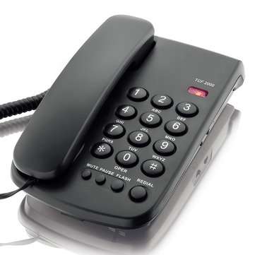 DAERXIN TCF-2000 Desktop Corded Landline Phone Fixed Telephone Mute/Pause/Flash/Redial for Home Offi
