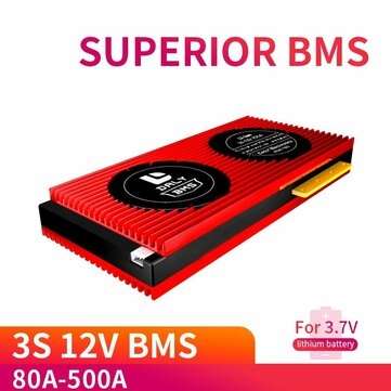 DALY Waterproof 18650 3.7V Li-ion Batterie 11.1V BMS 3S 12V 8... (CURRENT: 80A | TYPE: SEPARATEPORT)