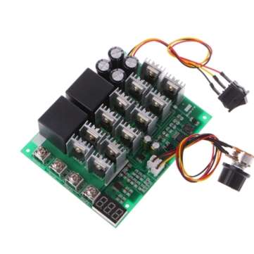DC 10-55V 12V 24V 36V 48V 55V 100A Motor Speed Controller PWM HHO RC Reverse Control Switch with LED