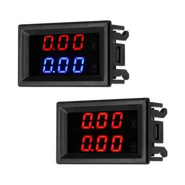 DC 100V 10A Mini Digital Voltmeter Ammeter Voltage Current Meter Tester With Blue /... (COLOR.: RED)