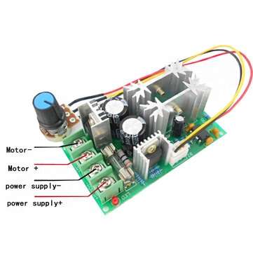 DC 10-60V 20A 1200W Motor Speed Control PWM Motor Speed Controller Switch 20A Current Regulator High