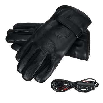 DC 12V / USB 5V Winter Electric Heated Full Finger Gloves Windproof Cycling Warm Heatin... (TYPE: 1)