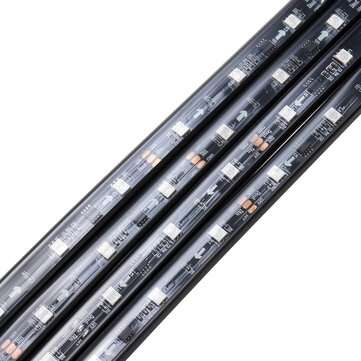 DC12V RGBW Flow LED Under Car Tube Strip Light APP Wireless Control Waterproof Underglow Body Lamp K