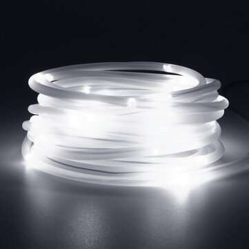 DC3.7-5V 5M 50LED Outdoor Tube Rope Strip String Light RGB Lamp Xmas Hom... (LIGHT COLOR: COOLWHITE)
