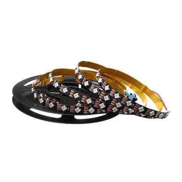 DC5V 1M 2M 12W 24W WS2812 IC SMD5050 Module Bead Tilt 45 Non-waterproof RGB LED St... (LENGTH: 2M)