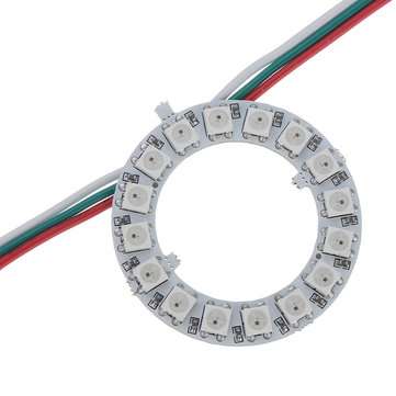DC5V 16 Bits 5050 RGB WS2812B LED Module Strip Ring Lamp Light with Integrated Dr... (COLOR.: WHITE)