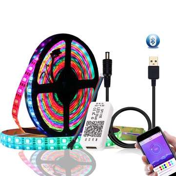 DC5V 1M 2M WS2812B 5050 bluetooth USB APP Control RGB Individually... (LENGTH: 1M | WATERPROOF: YES)