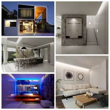 DC9-24V 5Pin 6A WiFi Timing Dimmer Controller Work With Alexa Voice for RGBW LED Strip Light