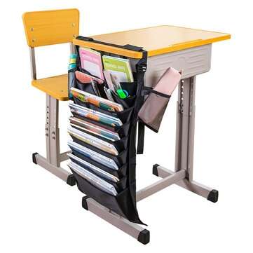 Deli 72364 Student Learning Hanging Book Bag Desk Organizers Artifact Creative Oxford Cloth Storage