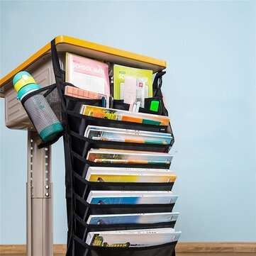 Deli 72364 Student Learning Hanging Book Bag Desk Organizers Artifact Creative Oxford Cloth Storage