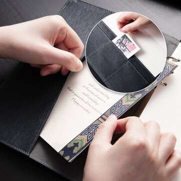Deli 22275 Thickened Loose-leaf Book Student Notebook Simple handbook Office Business Fabric Noteboo