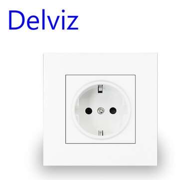 DELVIZ EU AC 110V-250V 16A Wall Embedded Double USB Household  Wall ... (PLUG: EUPLUG | COLOR: GREY)