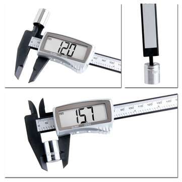 Digital Caliper 150mm Electronic Digital Vernier Caliper Carbon Fiber Large LCD Screen Display Micro